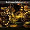 echosari String Lights Battery Powered, 33Ft 100 LED Warm White Outdoor Fairy String Lights with Remote Dimmable Timer 8 Modes for Wedding Party Garden Decoration