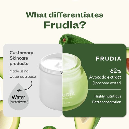 FRUDIA WELCOS Avocado Relief Cream Mini | Calming Cream w/Avocado Extract, Centella Asiatica Extract & MadecassosideX4 | Korean Skin Care Moisturizer Face Cream (0.33 fl oz)