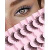 Natural Lashes Mink Natural Eyelashes False Eyelashes Natural Look False Lashes Wispy Eye Lashes Cat Eyelashes Fake Lashes KD02