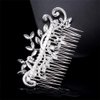 Anglacesmade Bridal Hair Comb Crystal Hair Comb Silver Rhinestone Headpiece Marquise Side Comb Sapphire Wedding Hairpiece Prom Bridesmaid Hair Jewelry for Women and Girls