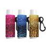 WIRESTER Set of 3 Chapstick Holder Keychain, Elastic Lip Balm Holder Sleeves for Women - Glitter Sparkle With Glitter Leopard Glitter Zebra