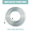 YAKEFLY 25 Ft Flexible Tube Line Roll,1/4" Brake Line Tubing Kit,Copper Coated Alloy Brake Line Tubing Coil with 16 Inverted Flare Fittings,Fuel Line Coil(Silver)