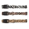 East Side Collection Zebra-Print Nylon Dog Collar, 14–20 Inch