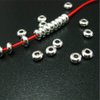 Wixine 200Pcs Round Silver Stainless Steel Spacer Beads DIY Jewelry Findings