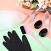 Hair Coloring Highlighting Set Silicone Highlight Cap and Hook 2 Pcs Black Hair Dye Gloves Dye Brush Ear Covers Reusable Hair Dye Kit Salon Home Hairdressing Hair Coloring Tools for Women Men