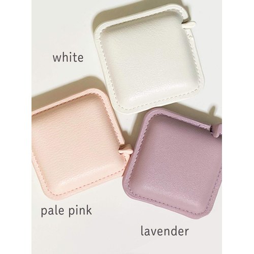 haoa Tape Measure for Body Measuring, 79Inch/2Meters Retractable Measuring Tape for Body Fabric Sewing,Measurements Dual Sided (Square,1 Pack) (Pale Pink)