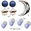 InBy 20pcs Silver Moon Balloon Party Decoration Kit 36" Moon 18" Star Foil Mylar Balloon 12" Latex Balloon for Baby Boy Girl Shower Birthday Wedding Sky Night Moon Star Theme Party Supplies Decor