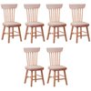 Toyvian 6 pcs 1: 12 Scale Dollhouse Chairs Mini Wood Chair Miniature Furniture Photograph Layout Props for Dollhouse Lanscape Garden