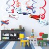 Packingmaster 30Ct Airplanes Hanging Swirl Home Decorations for Airplane Themed Birthday Baby Shower Party Supplies