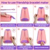 Arts and Crafts for Kids Ages 8-12,Friendship Bracelet Making Kit for Girl,Kids Jewelry Making Kit with 28 Pre-Cut Threads,Christmas Birthday Gifts for Ages 6 7 8 9 10 11 12 Year Old Pink/Purple