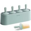 Popsicle Mold Set 4 Pieces Homemade Silicone Popsicle Maker Easy Release Ice Cream Molds Reusable DIY Pop Molds (Green)