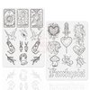 TgoBeauty Men Women Double Sides Designs Tiny Tattoo Practice Skin 1.5mm Thickness Fine Line Tiny Tattoo Practice Skin with Light Gray Lines for Tattoo Practice (3pcs White Tattoo Skins)