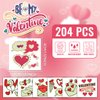 EMOME 204 PCS Individually Wrapped Luminous Valentine's Day Temporary Tattoo Kids, Glow Kiss Heart Tattoos Temporary for Women Kids, Valentine's Day Accessories Decorations Party Favors Supplies