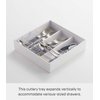 YAMAZAKI Home Tower Expandable Cutlery Drawer Organizer - Kitchen Silverware Utensil Storage Tray - Expandable Ii - Abs Plastic