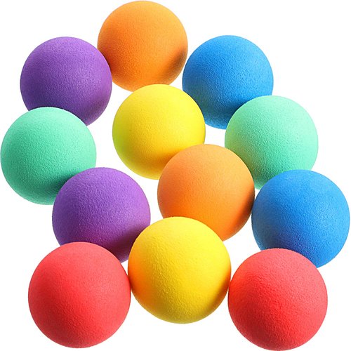 Gejoy 24 Pieces Soft Foam Balls Bulk Lightweight Mini Balls for Safe Indoor Toys Fun Assorted Colors Sponge Balls Birthday Party Favors Bag Gifts for Boys and Girls(1.57 Inch)