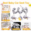 Baby Car Seat Toys, Car Seat Toys for Babies 0-6 Months, Black and White Spiral Activity Carseat Toys for Infant 0-3 Months, Stroller Toys for Babies 0 3 6 9 12 Months, High Contrast Baby Toys (Dino)