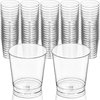 DecorRack 1 Oz Shot Glasses, 80 Hard Clear Plastic Shot Cup, Disposable Party Cups, Mini Cups Shot Glasses (80 Pack)