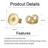 JIACHAREMED 14K Gold Earring Backs Replacements - Comfort Earring Backs for Studs, Secure Ear Locking for Stud Earrings Ear Nut for Posts, 10Pcs/5 Pair