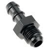 HZ-MONSTAR 6AN Male Flare to 3/8“ Hose Barb Straight Fitting Adapter, Aluminum Black Straight Swivel Hose Fitting Fuel Line Adapter on Barbed Pipe Connector Work for Fitting Fuel Line