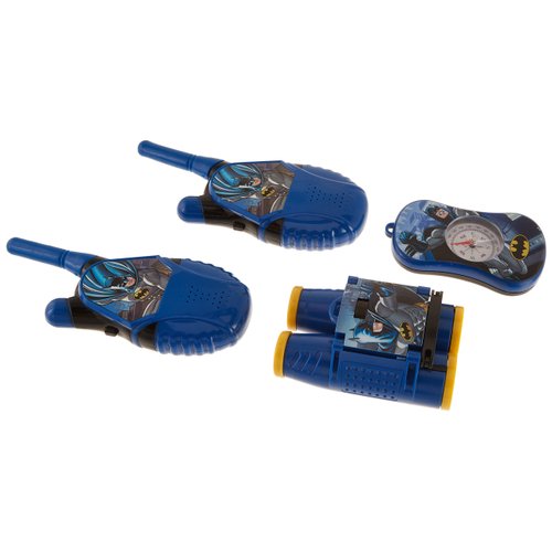 Warner Brothers Walkie Talkie Outdoor Adventure BK1-05082 - 4 Piece Kit - Manufacturer Sealed for Kids Flexible Saftey Antenna and Morse Code with On/Off Switch, Transmission, Blue