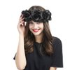 Catery Black Flower Headband Wreath Flower Crown Gothic Rose Head Bands Day Of The Dead Wedding Festivals Photo Props Party Halloween Flower Headpiece Hair Accessories for Women and Girls
