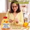 Mini Funny Positive Crochet Animals Positive Chicken Emotional Inspirational Support Handmade Chick Cute Stuff for Friend Sister Daughter Coworker Xmas Christmas Stocking Stuffers Birthday Gifts