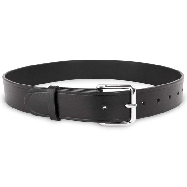 First Class Police, Sheriff, and Security 1.5" & 1.75" Plain and Basketweave Uniform Work Duty Genuine Leather Belt (46, Plain 1.50" Nickel Buckle)