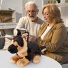Dog Stuffed Animals-German Shepherd Stuffed Animal, 16″ Valentines Day Gifts for Kids, Soft Realistic Dog Plush Toy for Boys and Girls, Huggable and Washable Non-Shedding Plushies, Xmas Birthday Gift