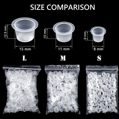 Tattoo Ink Caps Cups, Beoncall 1000Pcs Tattoo Disposable Ink Cups Small Size Pigment Cups Plastic Ink Holder (Small-1000pcs)………