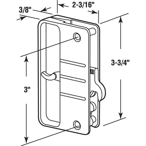 Slide-Co 12324 Screen Door Latch and Pull with Security Lock, Black Plastic (Single Pack)