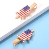 NVENF American Flag Hair Clips for Women Enamel Rhinestone Star Heart Hairpins USA Independence Day Hair Barrettes Dainty 4th of July Hair Accessory (5 Pairs)