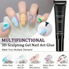 MUSILAN 3D Nail Gel Sculpting Gel Nail Art Glue for Nail Art Designs DIY Clear Builder Gel Nail Craving Sculpting Molding Gel for 3D Gel Nail Art Polish Painting Nail Drawing Gel Decoration Manicure