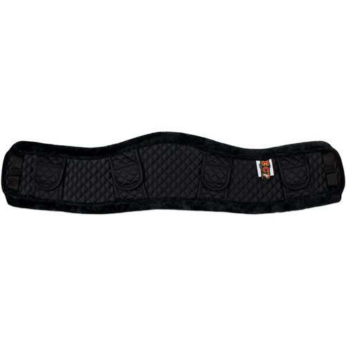 ECP Equine Comfort Products Faux Shearling Contoured Girth Protection Cover - Black