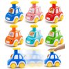 Press and Go Car Toys for Toddlers 1-3, 6 Pack Animal Baby Car Toys for 1 2 Year Old Boy, Push Go Friction Vehicle Toys for Infants 6-9-12-18 Months, One First Birthday Gifts for Boys Girls