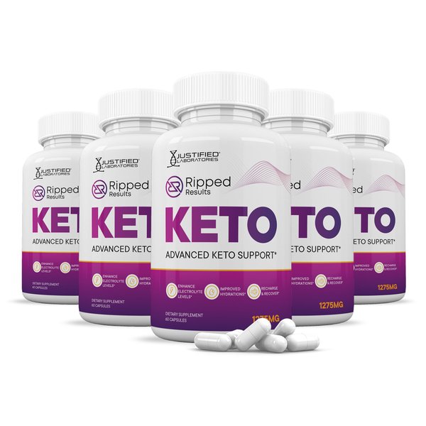 (5 Pack) Ripped Results Keto ACV Pills 1275MG Keto Support Blend Capsule Alternative to Keto ACV Gummies Formulated with Apple Cider Vinegar Extra Virgin Olive Oil Powder Green Tea Leaf 300 Capsules