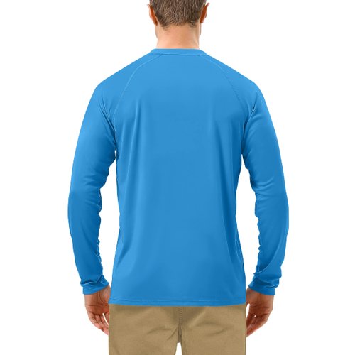 Roadbox Mens UPF 50+ UV Sun Protection Shirts Outdoor Long Sleeve SPF Diving Rash Guard for Fishing Hiking Swimming