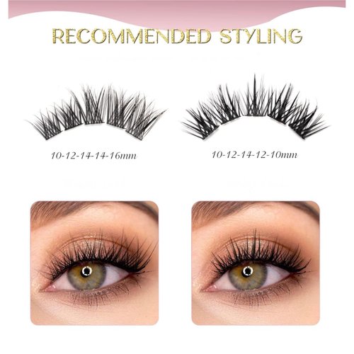 HEATHER’S LUX DIY Eyelash Lash Extension Kit Lash Clusters Lash Kit With 144 Pieces, Tweezers, Bond, Seal & Glue Remover, Reusable Individual Segment Lashes (Midnight Kiss)