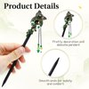 Lawie 8 Pack Wooden Hair Sticks Wood Chinese Hair Pins with Tassel Dangle Crystal Beads Flower Long Hair Chopstick Picks With Charm for Twist Bun Holder Fork Hair Slides Hair Accessories for Women
