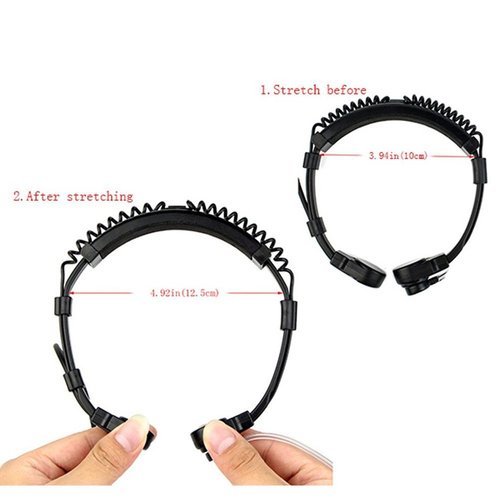 Throat Mic Covert Acoustic Tube Noise Reduction Reinforced Earpiece Headset with Finger PTT Compatible with Midland 36 T51VP3 LXT630VP3 LXT600VP3 LXT500VP3 GXT1050VP4 GXT1030VP4 75-822 Two Way Radio