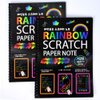NewtonTech kid' Paper Craft kit Scratch Art Doodle Notebook/Pad,Pack of 2,10.2 inchX7.5 inch,16K,Rainbow Scratch Paper Note,as Educational Toys,Gift Choice for Birthday,Holidays,Christmas,New Year