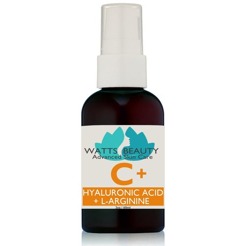 Watts Beauty Supercharged Vitamin C Serum with Moisturizing Hyaluronic Acid - Advanced Antioxidant Face and Body Serum - 2 oz