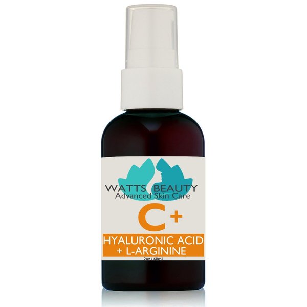 Watts Beauty Supercharged Vitamin C Serum with Moisturizing Hyaluronic Acid - Advanced Antioxidant Face and Body Serum - 2 oz