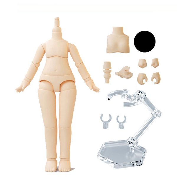 XiDonDon 1/12 Scale BJD Doll Body 9.6cm/11cm YMY2 Body Action Figures Replacement Body Doll Accessories (Milky White,11cm)