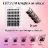Lash Clusters DIY Eyelash Extensions 96 Clusters Lashes D Curl 0.07 Natural Individual Lash Extensions Mixed Tray False Eyelashes Soft & Strong Thin Band DIY at Home (F29-0.07D, 8-16mm)
