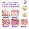 SAVILAND Acrylic Nail Kit: Clear Pink White Acrylic Powder Kit and EMA Acrylic Liquid for Acrylic Nails Extension with 2pcs Essential Oil Acrylic Nail Brush for Beginner Home Salon DIY