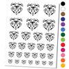 Fierce Hooded King Cobra Snake Head Temporary Tattoo Water Resistant Fake Body Art Set Collection - Black (One Sheet)
