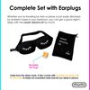 mumi Sweet Dreams Kit Sleeping Mask | 3D Eye Mask | Blocks Light Effectively | Made of Memory Foam | Adjustable Strap | Includes Ear Plugs with Case