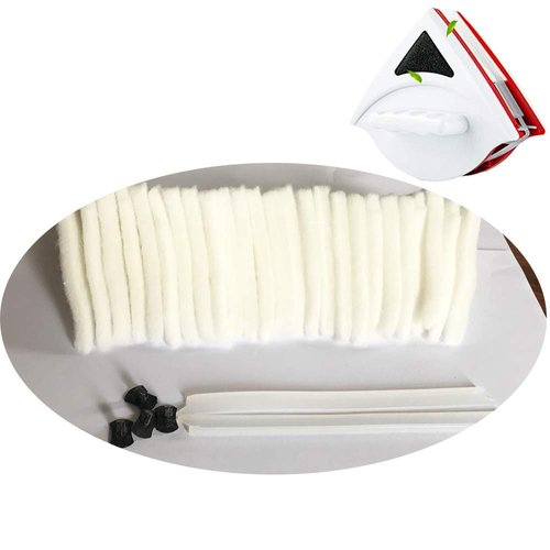 MIFXIN Double-sided Window Cleaner Glass Wiper 15-24mm Magnetic Cleaning Tools, Glider Washing Glass Cleaning Brush for High-rise Double Glazed Windows Thickness 0.5"-1" (Accessories Bag)