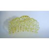 Generic Clear transparent iridescent diamond cut design double grip acrylic hair claw (Primary color: Clear), 1 Count (Pack of 1)