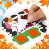 D4DREAM Thanksgiving Crafts for Kids 24Pcs DIY Fall Corn Scarecrow Head Craft Kits Thanksgiving Party Stickers Supplies for Autumn Party Favors Thanksgiving Party Crafts Home Classroom Activities
